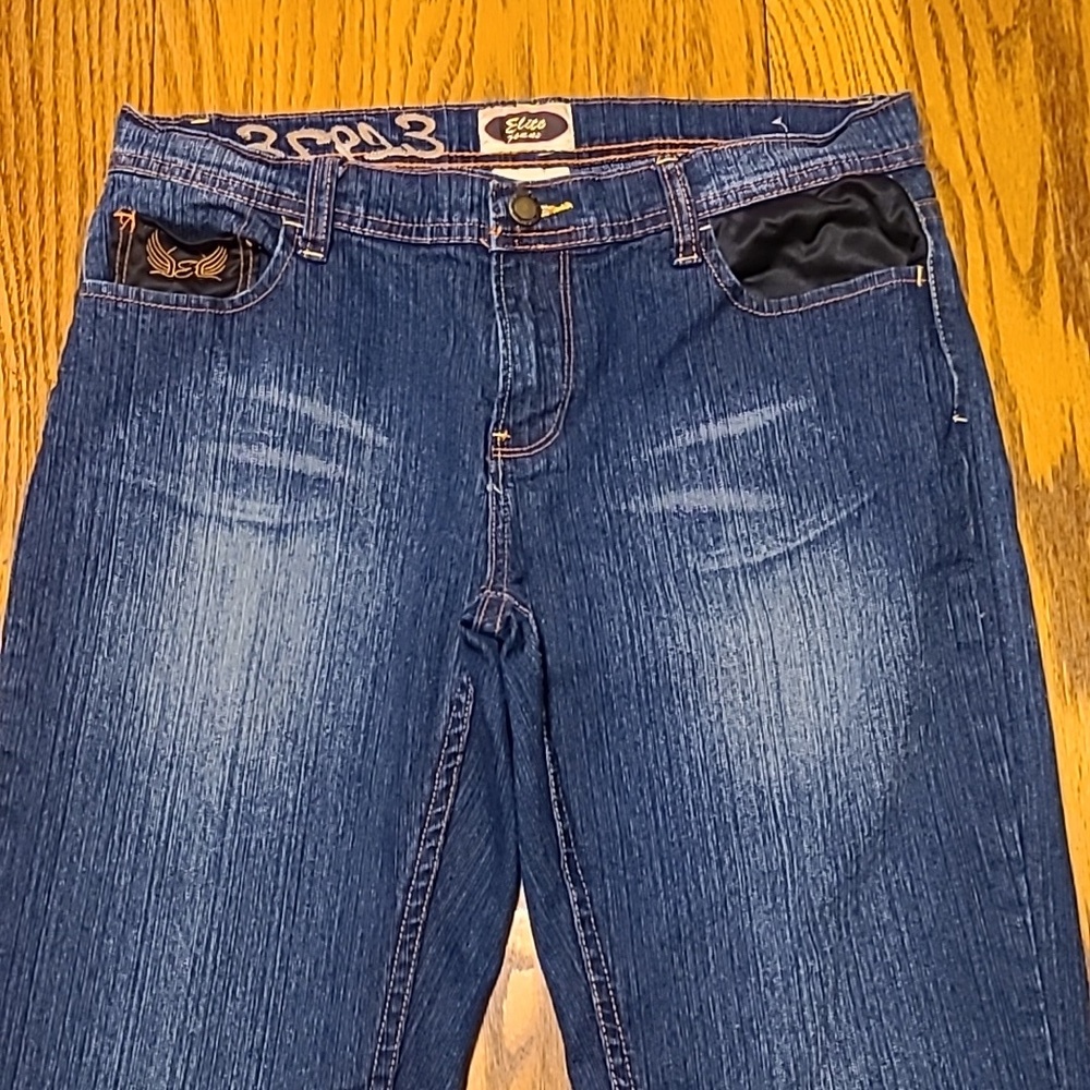 Elite Black Pocket Boot Cut Jeans - Ladies 9/10 - Picture 3 of 11
